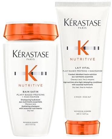 New Kerastase DUO Nutritive Bain Satin Hydrating Shampoo 250ml and Lait Vital 200ml