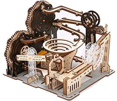 UpGLeuch 3D Puzzle Holz Murmelbahn Modellbausatz, Vintage 3D Puzzle Modellbausatz Holz, DIY 3D Holzpuzzle Erwachsene Mechanisch, Heimdekoration Desktop Spielzeug Erwachsene und Kinder