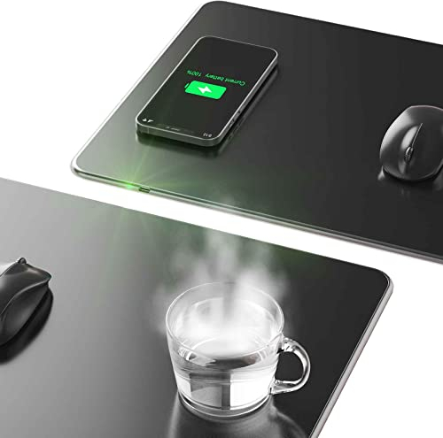 KUTYU MC3 Wireless Charging and Heating Mouse Pad Tapis de Souris de Jeu Tapis Chargeur Chauffe-café et thé