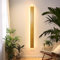 LED Wandleuchte Innen Holz Wandlampe Bambus Holz Lange Wandleuchte 31W WarmWeiß 3000k Lampe Holz Modern Wandbeleuchtung Für Schlafzimmer Wohnzimmer Flur Treppenhaus Innenbeleuchtung Nachtlampe,100cm