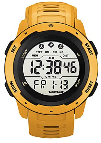 Asixxsix Digitale Sportuhr, 50 M Wasserdicht, mit Stoppuhr, Countdown-Timer, Alarm, LED-Hintergrundbeleuchtung, Digitale Armbanduhr, Elektronische Uhr, für Männer, Frauen, Kinder,