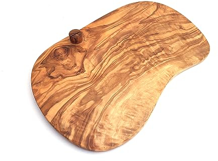 Cheese Board with Knife Holder Solid Wood Handmade Olive Wood Gift