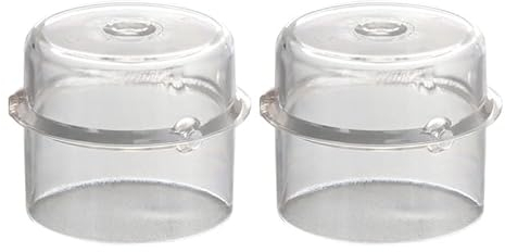 2 Stück 100 ml Messbecher-Deckel, Dosier-Dichtkappen, geeignet für Thermomix TM5 TM6 TM31 Küchenmaschinen-Ersatzteil, transparente Messbecher-Deckel, Ersatz-Messbecher