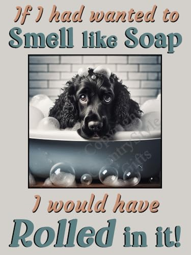Cocker Sprocker Black Spaniel pet dog funny flexible fridge magnet gift