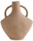 MATHILDE M. Blumenvase Amphore Keramik beige matt