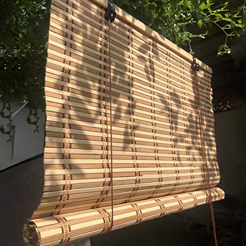 Tenda avvolgibile in bambù per finestre, parasole, tende a rullo in bambù naturale, tende avvolgibili in legno, tende a rullo con filtraggio della luce, tende da sole, per interni casa, uffi