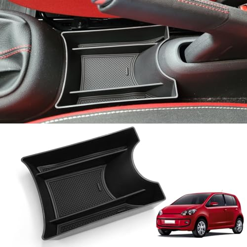 TTCR-II Kompatibel mit Auto Mittelkonsole Aufbewahrungsbox Volkswagen UP GTI 2013-2023,Seat Mii/Skoda Citigo Mittelkonsole Organizer Armlehne VW Mii/Citigo Armlehnen Aufbewahrungsbox