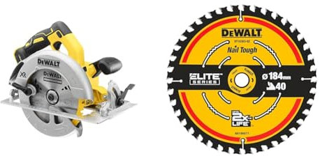 DEWALT Scie Circulaire Métal XR 18V Brushless 184mm - Sans Batterie ni Chargeur - Coffret TSTAK - Lame Extreme Cutting pour Scies Circulaires