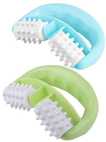 Anneome 2St Rollenmassage Handmassagegeräte Nackenmassagerolle Rückenmuskelrollen Handroller Massagestab massagematte ganzkörpermassage hand massage Haushalt Muskelrolle Stockwalze Plastik