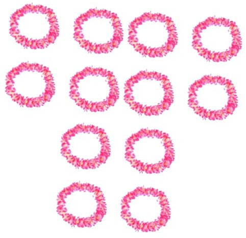 STOBAZA 3 Set 4 Pezzi Collana Floreale Hawaiana Collana Hawaiana Ghirlande Floreali Per L'arredamento Fascia Tropicale Braccialetto Da Festa Luau Decorazioni Lei Hawaiane Collane Luau Rosa