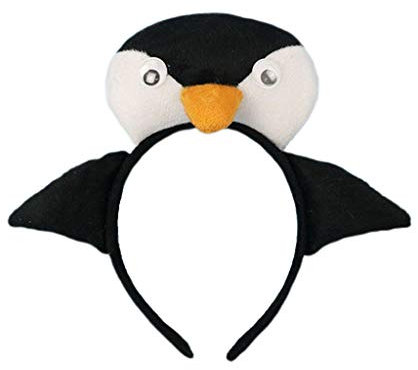 Maxtonser Halloween Festival Kinder Requisiten Stirnband Kleine Stirnbänder Haarband Gelbe Rechnung Schwarzer Pinguin