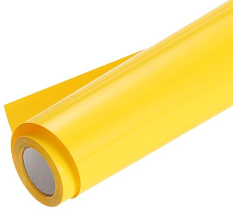 sourcing map Heat Transfer Vinyl Roll 12 x 8ft Lemon Yellow