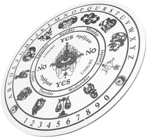 DRESSOOS Acrylbrett Pendelbrettspiel Mit Gravur Als Schreibtisch-pendelbrett Für Hexen-wahrsagebrett Und Wicca-zubehör