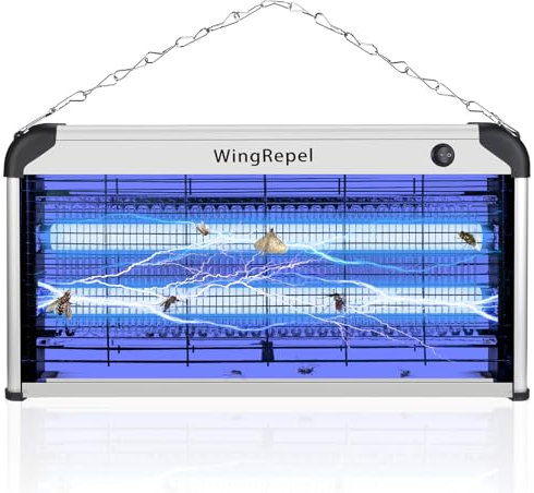 WingRepel Moustique Electrique Professionnel 30W, 120㎡ Lampe UV Anti Moustique Interieur, Appareil Lumiere Bleue Tue Mouche pour Maison Cuisine Bureau