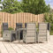 IKAYAA Rattan Essgruppe 6 Personen Gartenmöbel Essgruppe mit Verstellbare Hochlehner Stühlen Garten Sitzgruppe Grau Rattan Gartenmöbel Set mit Auflagen Sitzgarnitur mit 150 cm Tischlänge