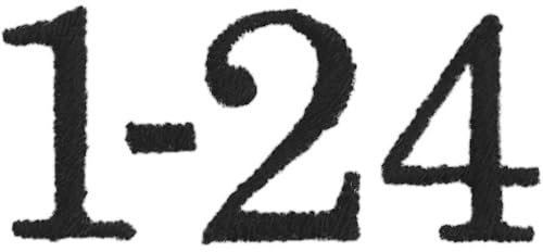 Stick & Stitch Packung Adventskalender Zahlen, schwarz, inkl. wasserlöslicher, bedruckter Stickvorlage