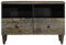 Genérico Wenjingqi 4017793 Meuble TV en bois massif de manguier gris clair 70 x 33,5 x 46 cm