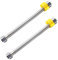 Qrity 2 Stück G 1/2 x G 1/2 Edelstahl-Geflechtschlauch, Flexibles Wasserrohr für Badezimmer, WC, Wasserhähne, Küchenspüle, Wasserzulaufschläuche, 10 cm