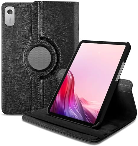World biz Case For Lenovo Tab M9 9 Inch 2023 (TB-310FU), 360 Degree Rotation Protective Stand Leather Cover Back, Auto Wake/Sleep Lenovo Tab M9 Tablet (Black)
