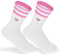 HJZHII 1 paire de chaussettes blanches pour femme 36-43, en coton, blanches, tendance, chaussettes de tennis avec cœurs, respirantes, chaussettes de sport pour filles et adolescentes (rose)