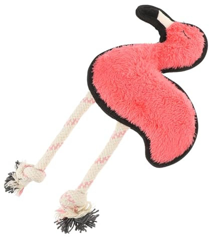 HEMOTON Flamingo Quietschspielzeug für Interaktives Plüschspielzeug Kauspielzeug für Langlebig und Sicher für Drinnen und Draußen Stimuliert Jagdinstinkte und Sorgt für Stundenlangen Spaß