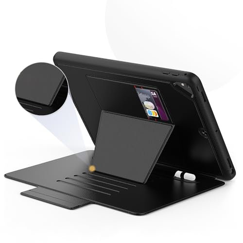 Smart Case compatibile con iPad Pro 9.7 (2016)/Air 2 (2014) 9,7 pollici, custodia sottile magnetica con portapenne, funzione di accensione/spegnimento automatico, supporto multi-angolo e slot per