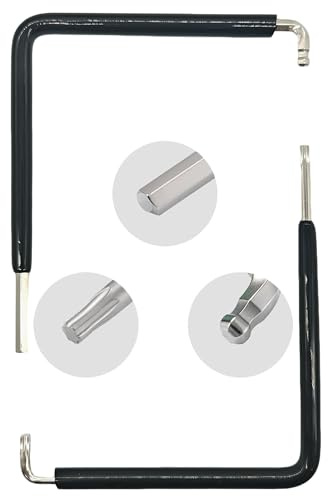 Hayaww 2 Stück Fenster Einstellwerkzeug Set Tür Einstellwerkzeug Set mit Wärmeschrumpffolie 2 Stück Torx 15,Sechskant/Kugelkopf 4mm für vielseitige Justierung von Fensterbeschlägen (A)