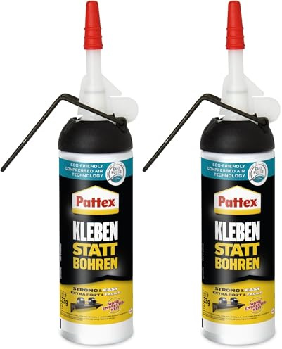 Pattex Montagekleber Spender, Kleben statt Bohren, extra starker Alleskleber mit einfacher Verwendung, Baukleber für innen & außen, fast alle Materialien, ohne Lösungsmittel, 1x133g (Packung mit 2)