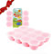 Samuelworld Weaning Baby Food Storage Containers with Clip-On Lid, Flexible Silicone Baby Food Freezer Safe Storage Tray, 12x Food Grade Baby Food Pots for Baby Puree, Souper Cubes, Breastmilk - Pink