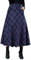 IDEALSANXUN Damen Plaid Wolle Röcke Elastische Taille A-Linie Plissee Tartan Lange Röcke, Marineblau, Klein