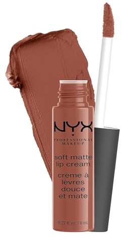 NYX Professional Makeup Pintalabios Soft Matte Lip Cream, Acabado cremoso mate, Color ultrapigmentado, Larga duración, Fórmula vegana, Tono: Leon