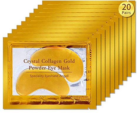 Ardisle 20 Paar Kristallkollagen 24K Gold Unter Augengel Pad Gesichtsmaske Falten Anti Aging