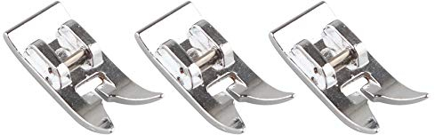 Jopto Lot de 3 Pieds Droits pour Machine à Coudre Domestique à Clipser universels Zig Zag Standard pour Brother, Elna, Janome, Jones, Frister & Rossman, Husqvarna, Pfaff, Singer, Toyota, Viking