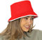 4sold Fischerhut Sonnenhut Baumwolle Anglerhut Fischermütze Strandhut Freizeithut Schlapphut Camping Reisen (Red White)