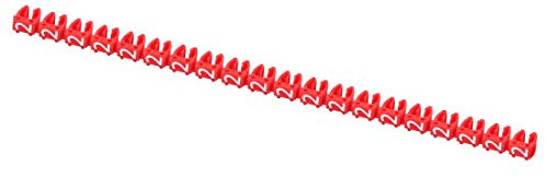 N/A 20 Pcs Letters 2 Cable Network Labels Markers Red for 4.0-6.0 mm Diameter Wire
