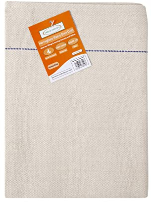Molly Malou PACK OF 10, 100% Cotton Herringbone Heat Resistant Professional Kitchen Catering Weave Oven Cloth 50x76 cm