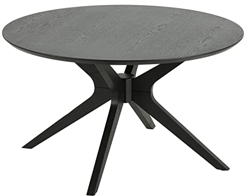 AC Design Furniture Dion Couchtisch, H: 45 x B: 80 x T: 80 cm, Schwarz, Eiche, 1 Stk.