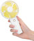 Mini Portable Handheld Fan with 4400 mAh Rechargeable Battery, 3 Speeds Personal Handle Fans Indoor and Outdoor USB Electric Fan for Office Home Sport Camping and Travel, Ultra Quiet (Pure White)