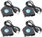 Rowiz 50mm Blower Fan 5V USB Connector 0.25A Brushless Mini Turbo Fan for Purifier Humidifier, 50x15mm, Pack of 4