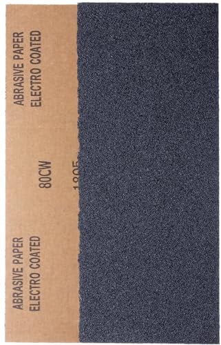 YoiYee 80 Grit Wet & Dry Sandpaper Sheets, 23 x 9.5cm,Medium Abrasive Sand Paper Roll for Wood, Metal, Plastic, Glass, Stone and Wall Sanding, 10 Pack