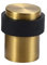 Zylindrischer Bodentürstopper, massiver Edelstahl-Türstopper mit Gummi-Stoßstange, gebürstetes Gold, 2 Stück