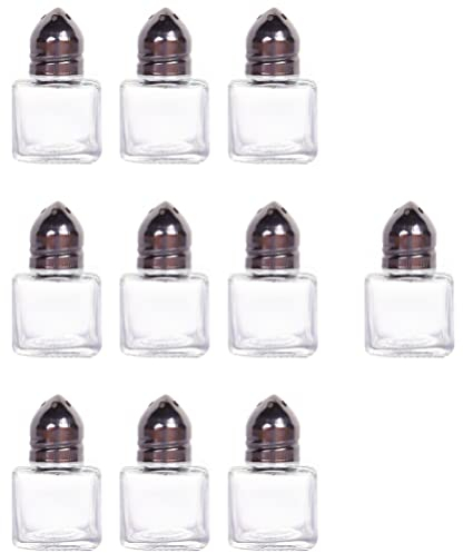 YARNOW 10pcs Mini Spice Jar Metal Jar Condiment Jars Pepper Shaker Bottle Mini Seasoning Pot Mini Dispenser Pepper Jar BBQ Salt Shaker Salt and Pepper Kitchen Supplies Vintage Glass