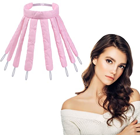 URAQT Heatless Curls Band, Octopus Lockenwickler große Locken, 2022 Neu Hitzefrei Lockenwickler, Silk Hair Curler, Wave Formers über Nacht DIY Haarstyling Tools (Rosa)