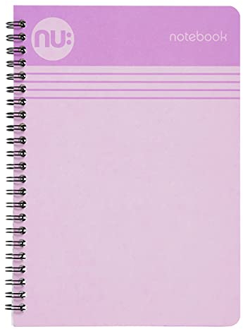 NU: Notebooks - Cloud Pastels Range - A5 Lilac Notebook - Wirebound Notebook - 110 Pages