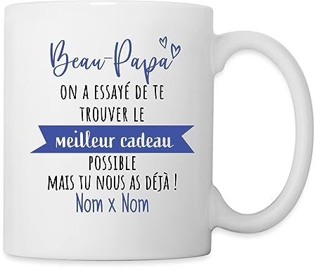 Spreadshirt Meilleur Cadeau C’est Nous Beau-Papa Fête Des Pères Personnalisé Humour Personnalisable Mug Blanc, taille unique, blanc