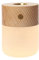 Generic Portable Wood Aromatherapy Diffuser with Warm LED Light, Battery Operated for Home (White Ash Wood)