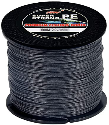 L SERVER Filo Trecciato da Pesca 1000m 4 Intrecciato Filo da Pesca PE Anti-morso Mare Pesca Lenza Esca Lenza da Pesca 4.8-45kg, Nero, 4.0 (0.32mm/22.6kg)