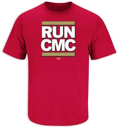Run CMC T-Shirt für San Francisco Fußballfans (SM-5XL), Rot kurzärmlig, L