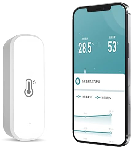 Digital Tuya Smart Thermometer Hygrometer Innen ZIGBEE Temperatur-und Feuchtigkeitsdetektor Drahtlos Temperatur Feuchtigkeitssensor Fernüberwachung Temperatursensor Innenthermometer Raumthermometer
