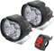 GOJEMA Phare Moto Feux Additionnels LED, 2Pcs Phares Avant Phares Supplémentaires pour Moto 12V Anti Brouillard Projecteur Spot avec Interrupteur pour Truck Moto Quad Scooter